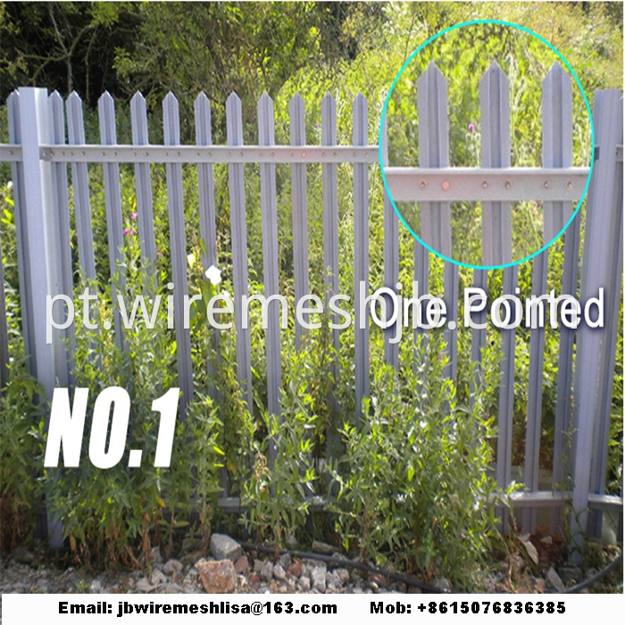 Powder Coated And Galvanized Steel Palisade Fence